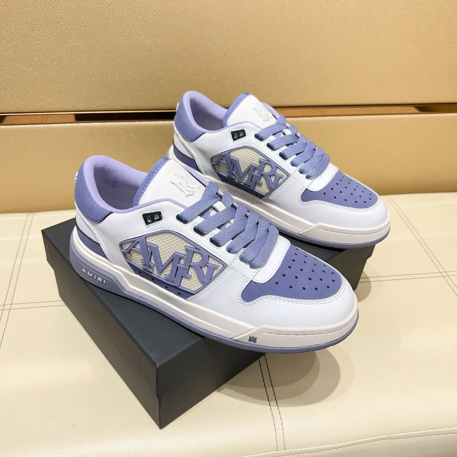 Men's men's shoes 💰500 [New style] 🌲🌲 Amiri - New Amiri trendy shoes, low-top casual sports shoes, the same style as celebrities, made of selected cowhide stitching, original outsole, comfortable on the feet, high-end workmanship, welcome to buy Size: 39-45 (customized for 46)